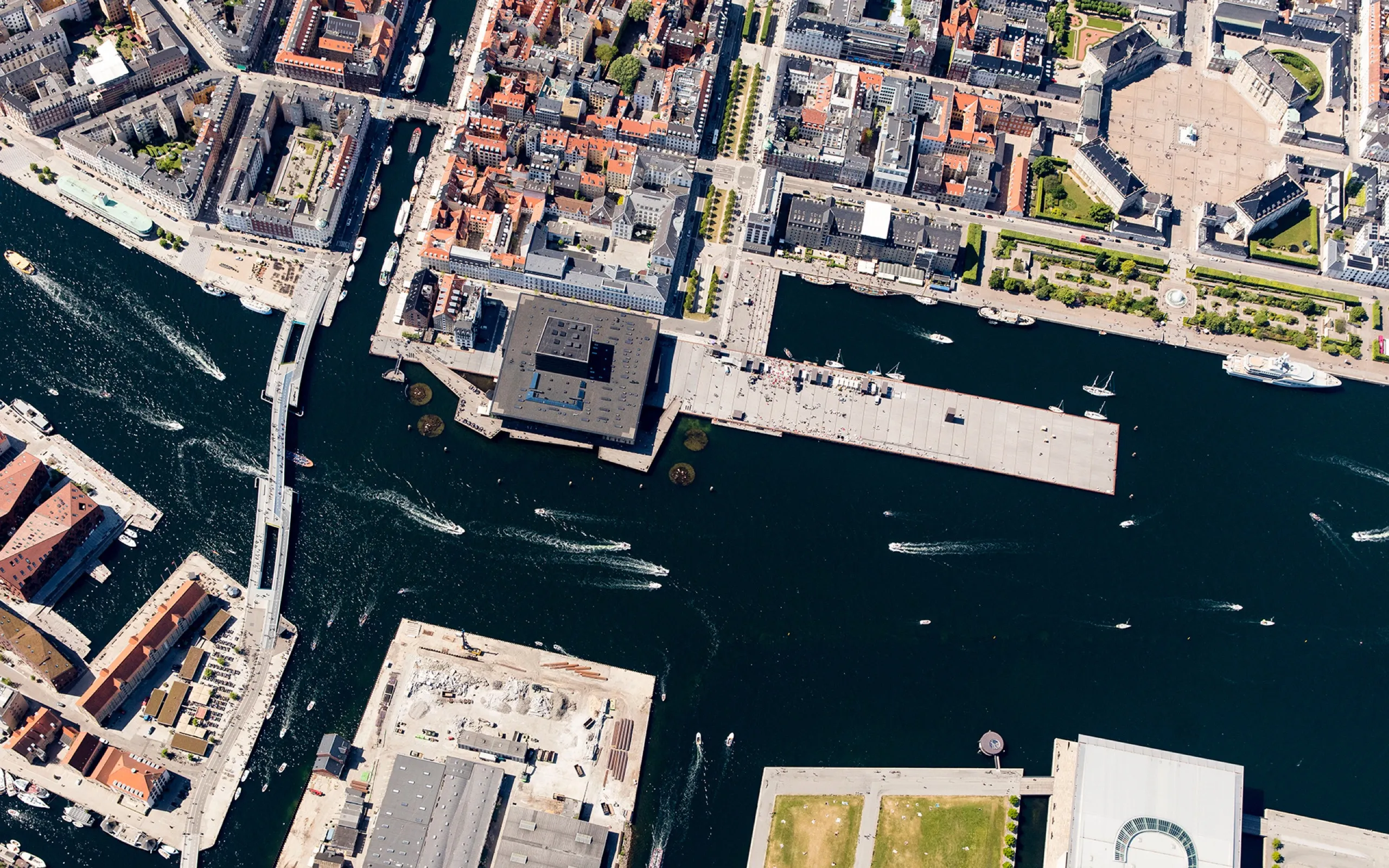 Copenhagen harbour, seen from above